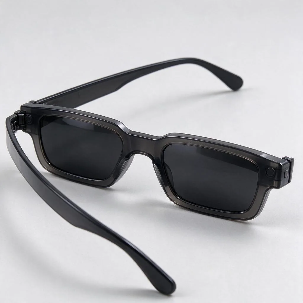 Illustration of plastic-frame 3D glasses on a plain background